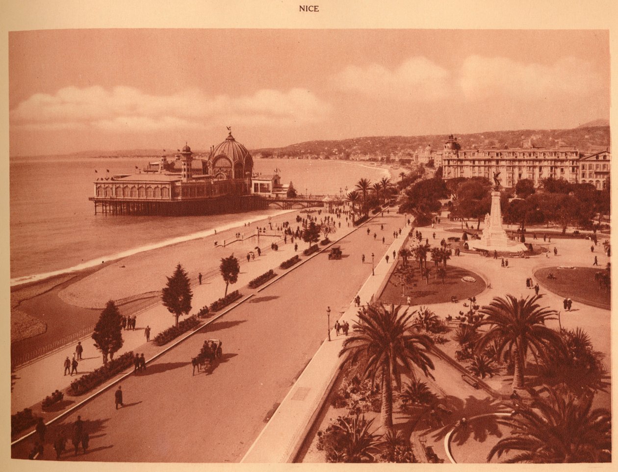 الحدائق وقصر جيتي ، نيس ، 1930. بواسطة غير معروف