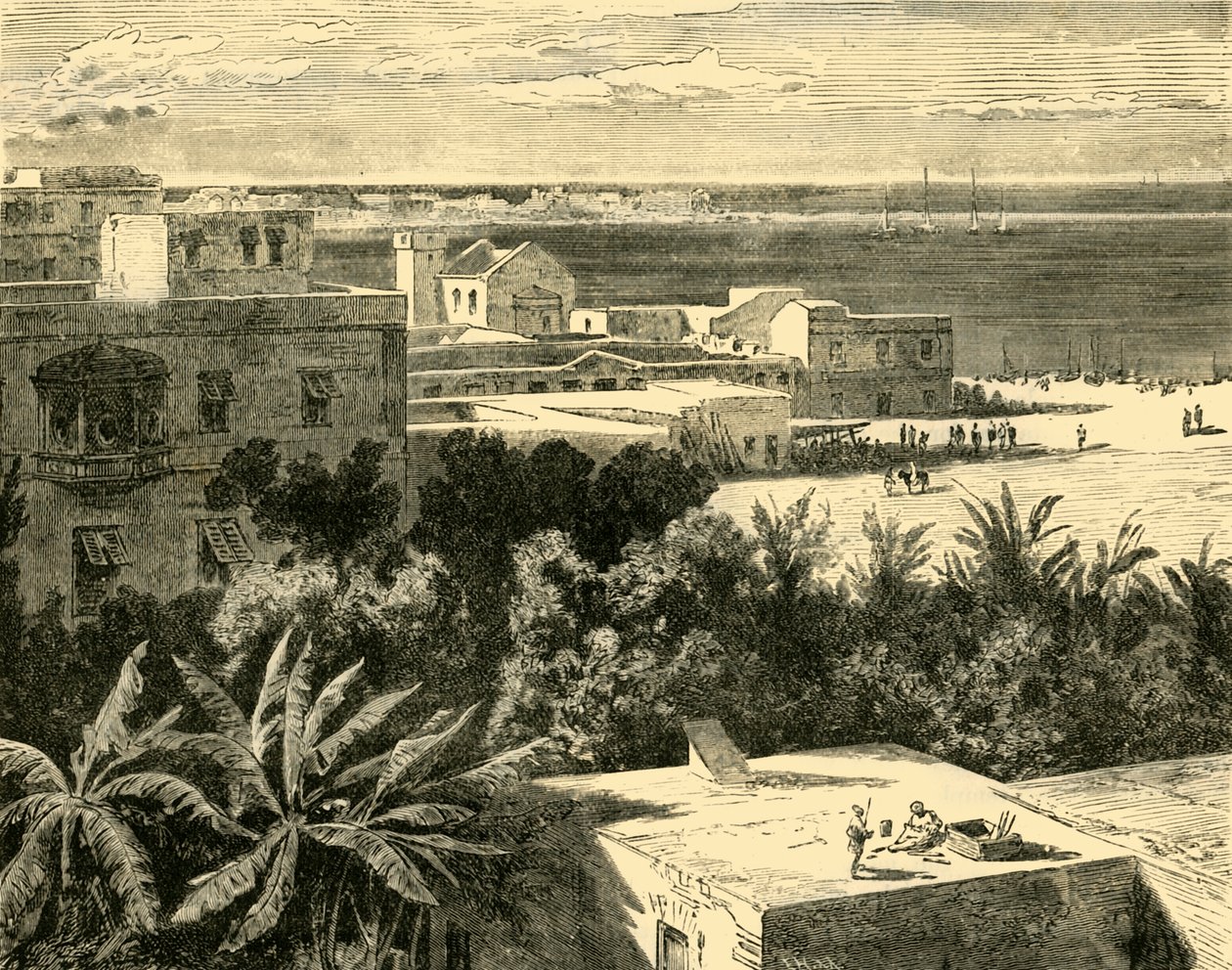 الميناء الكبير في الإسكندرية ، 1890. بواسطة غير معروف