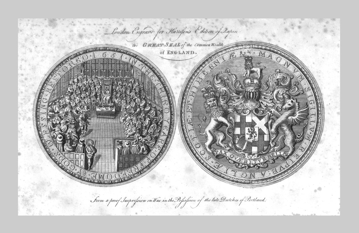 الختم العظيم للثروة المشتركة في إنجلترا ، 1785. بواسطة غير معروف