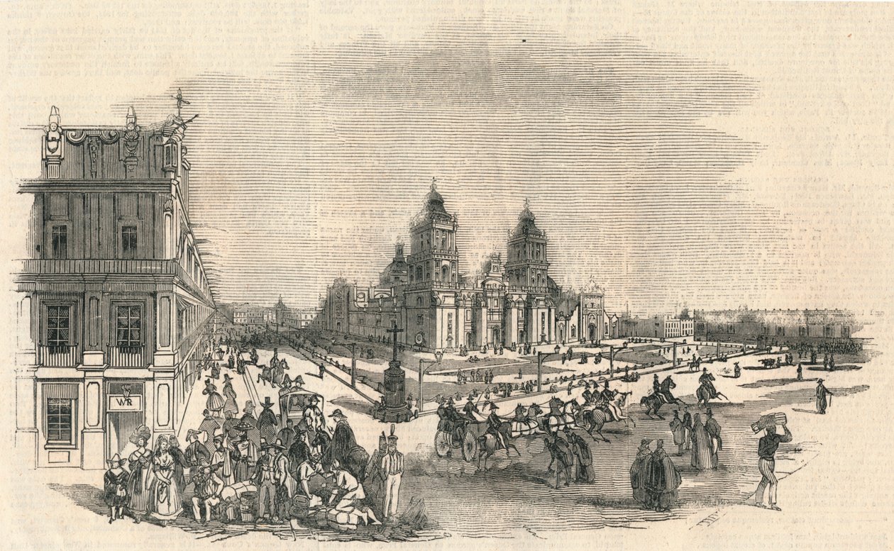 الميدان الكبير ، المكسيك ، 1845. بواسطة غير معروف