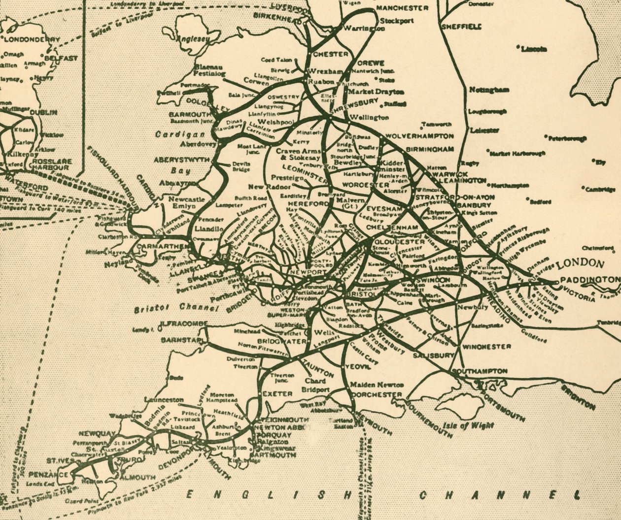 السكة الحديد الغربية الكبرى ، 1930. بواسطة غير معروف