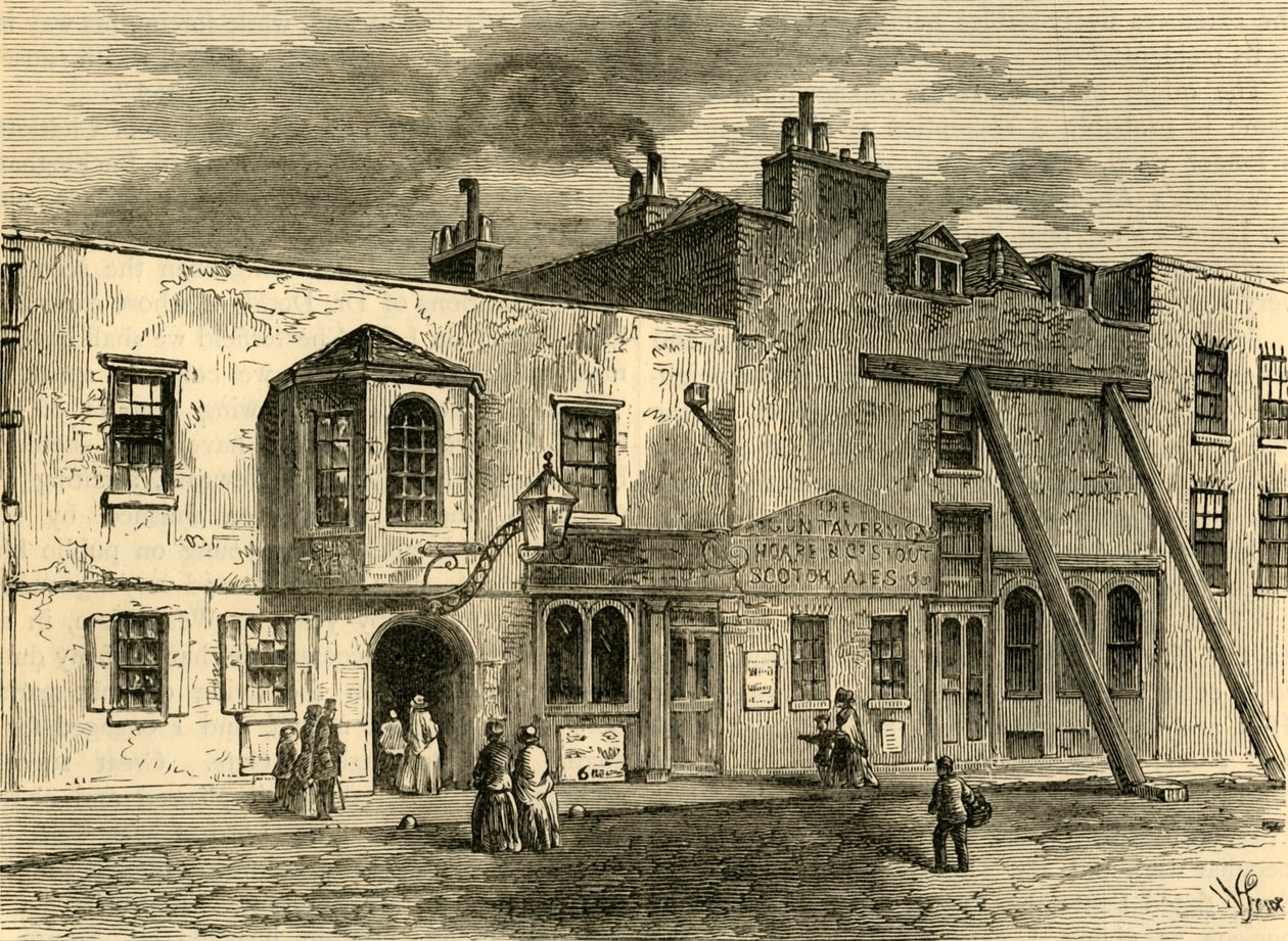 The Gun Tavern ، 1820 ، c1876. بواسطة غير معروف