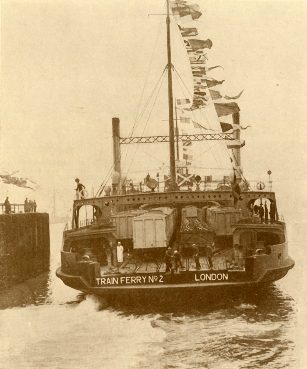 العبّارة Harwich-Zeebrugge Train ، c1930. بواسطة غير معروف