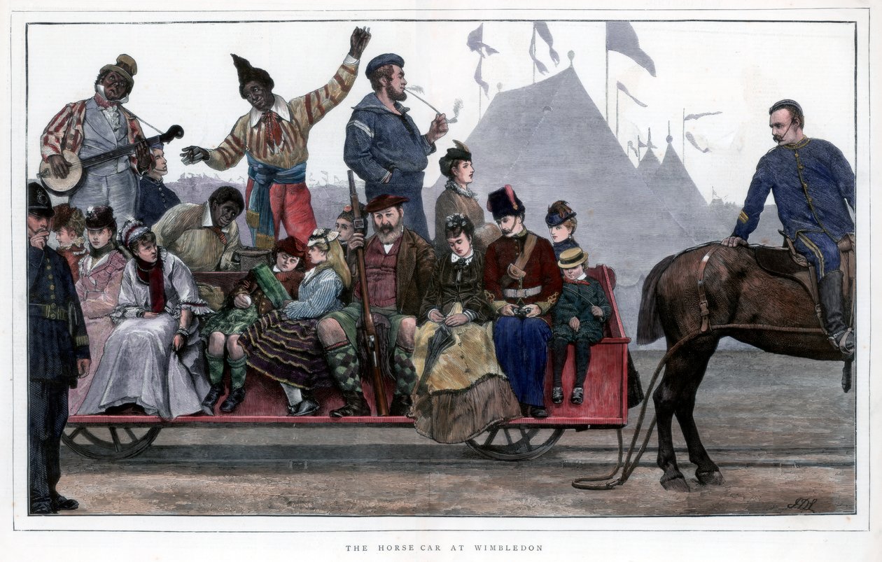 سيارة الحصان في ويمبلدون ، 1872 بواسطة غير معروف