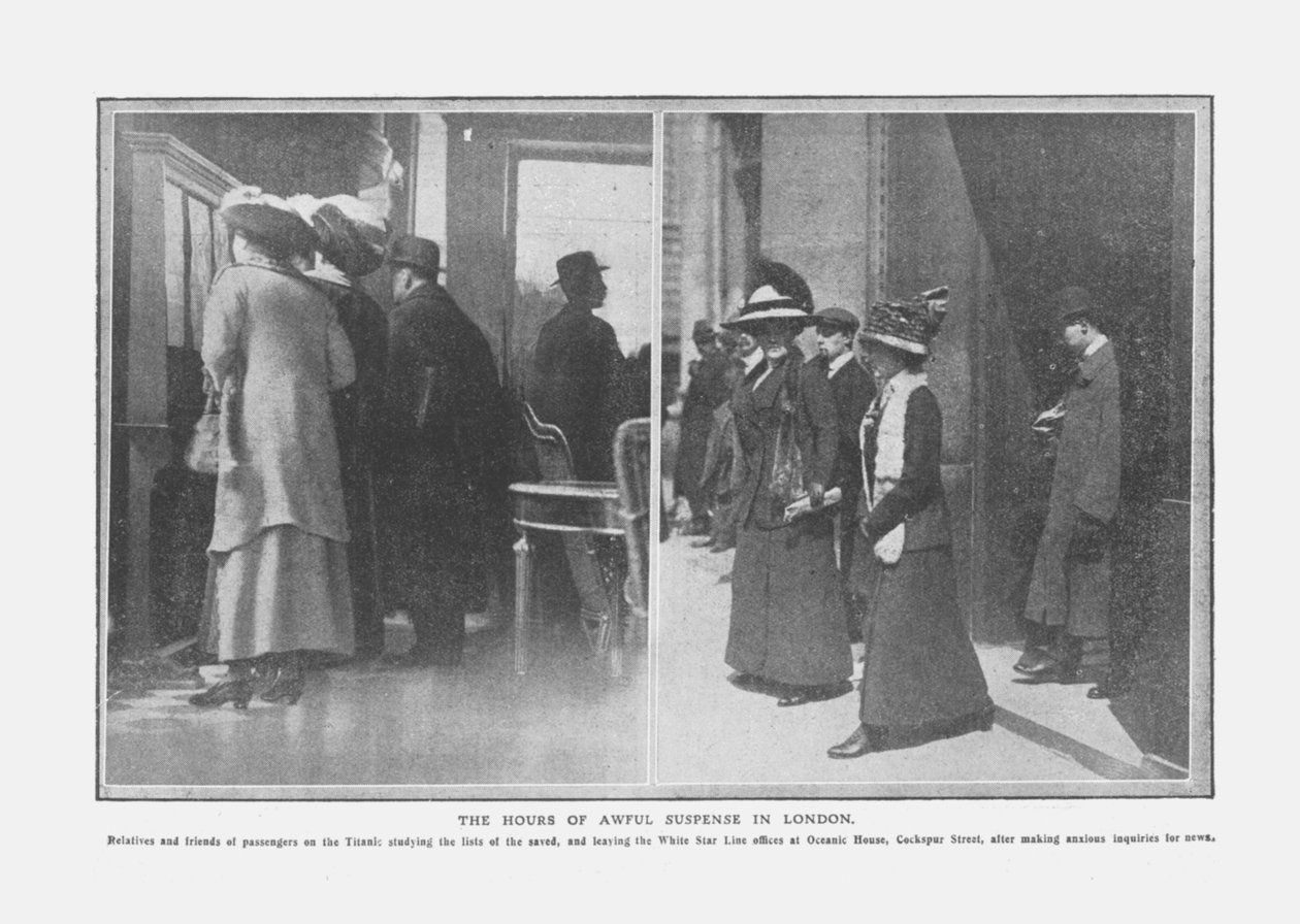 ساعات التشويق المرعب في لندن ، 20 أبريل 1912. بواسطة غير معروف