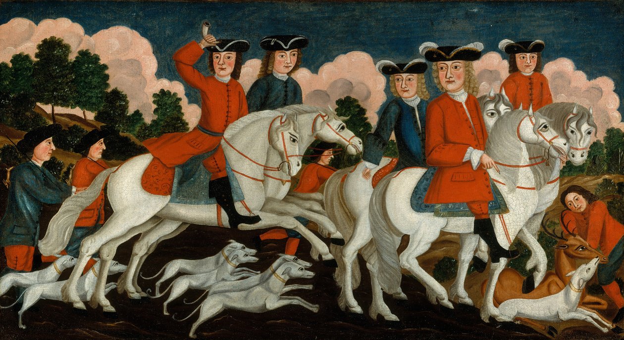 The Hunting Party نيو جيرسي ، كاليفورنيا. 1750. بواسطة غير معروف