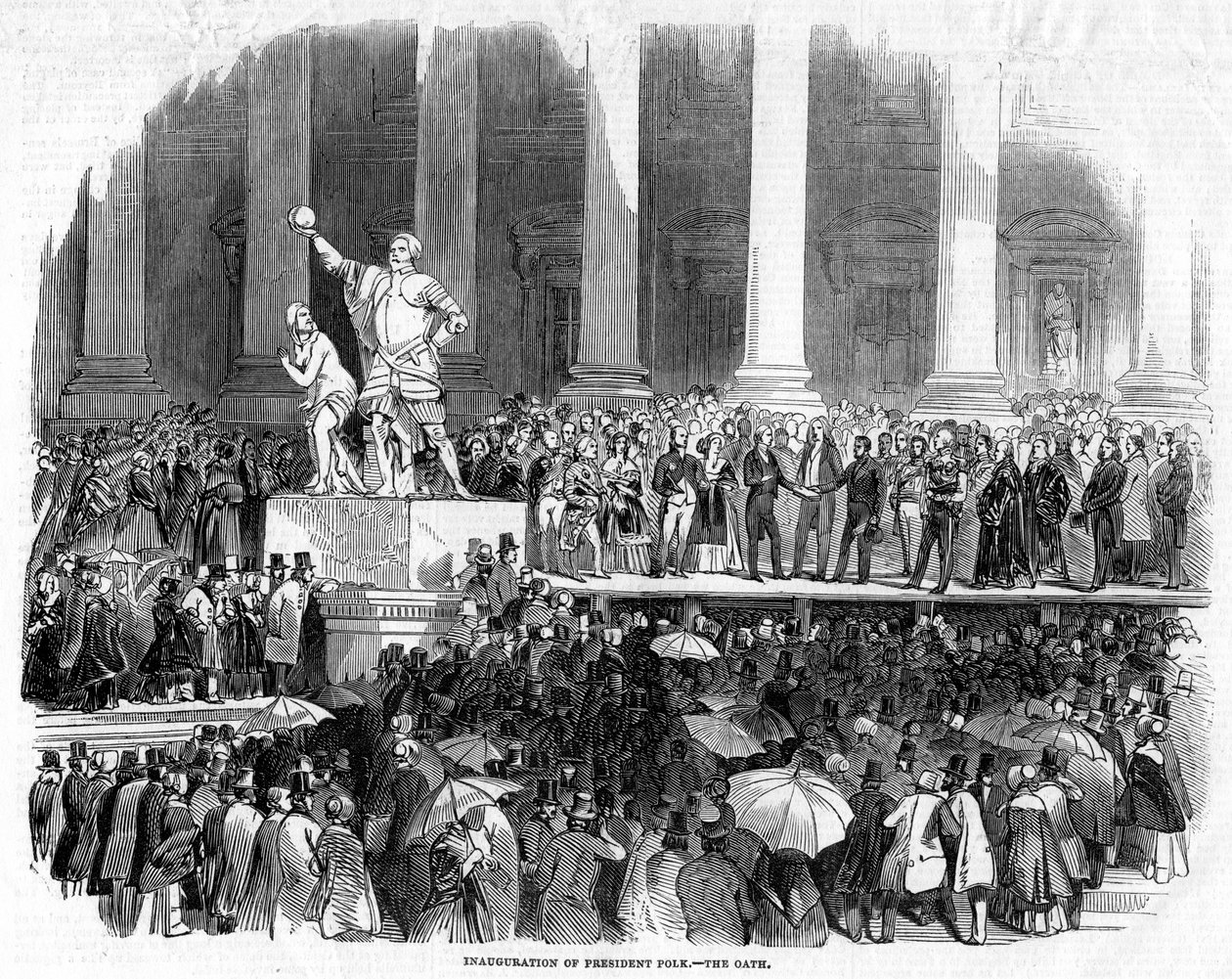 تنصيب الرئيس بولك ، 1845 بواسطة غير معروف