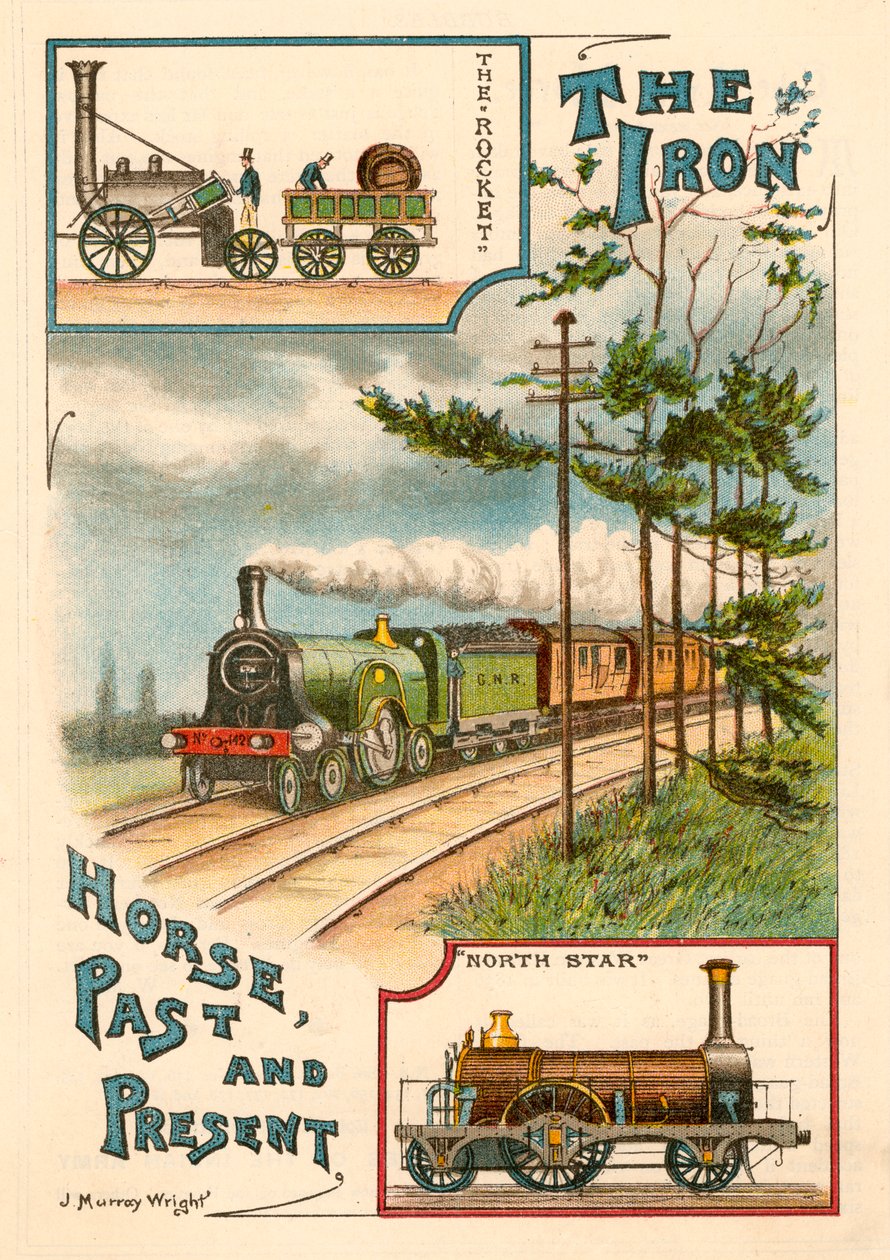 The Iron Horse الماضي والحاضر ، c1900 بواسطة غير معروف