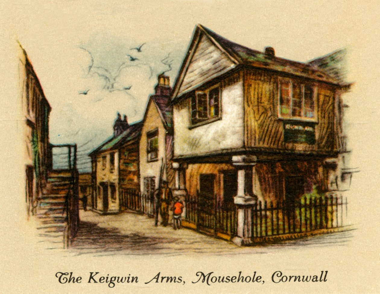 The Keigwin Arms ، Mousehole ، Cornwall ، 1936. بواسطة غير معروف