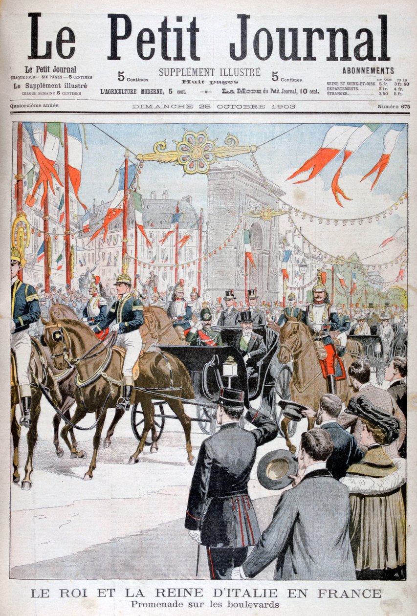 ملك وملكة إيطاليا في فرنسا 1903 بواسطة غير معروف