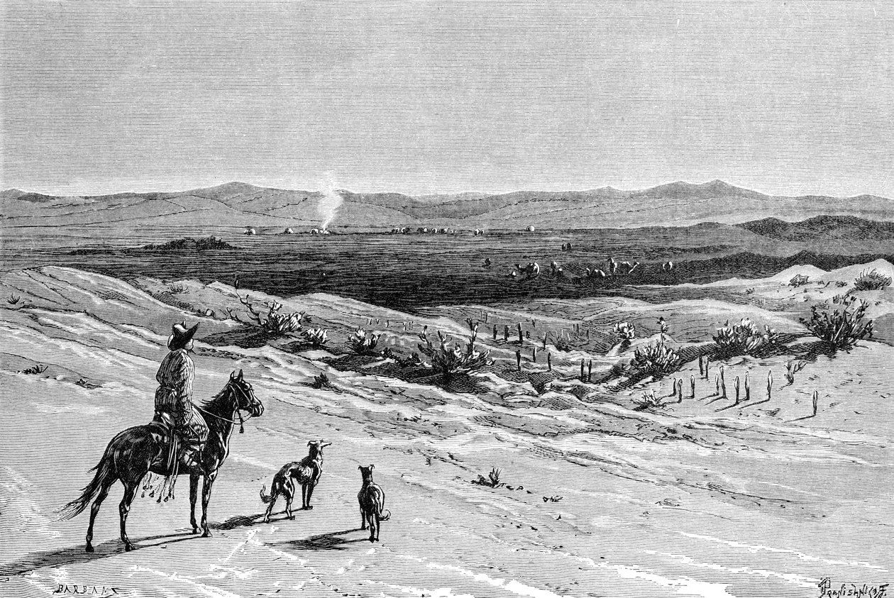 صحراء كيزيل - كوم ، Dussibal Wells ، آسيا ، 1895 بواسطة غير معروف