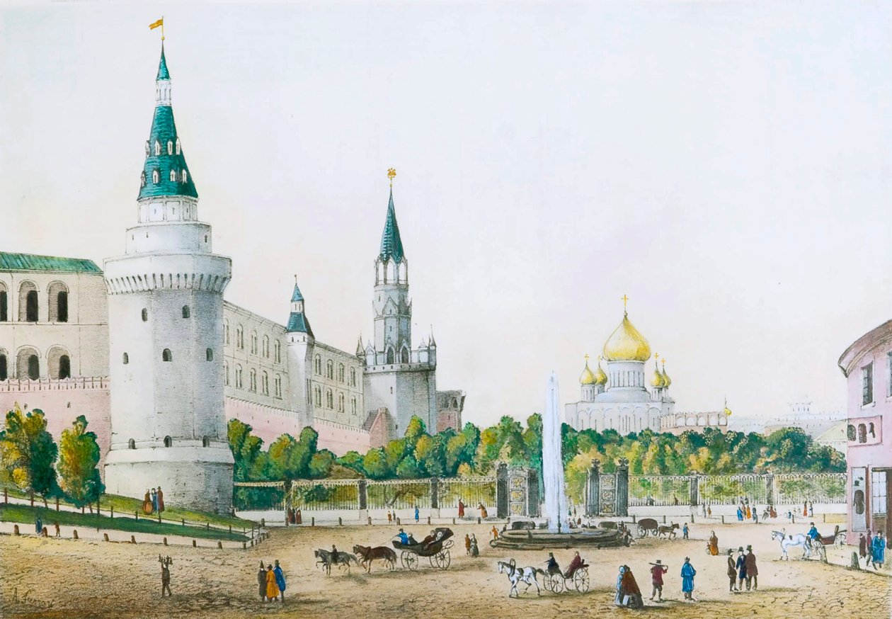 حديقة الكرملين ، موسكو ، روسيا ، c1830s-c1840s. بواسطة غير معروف