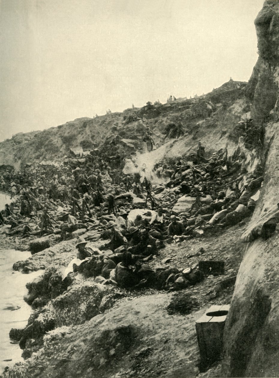 الهبوط في خليج سوفلا ، شبه جزيرة جاليبولي ، الحرب العالمية الأولى ، 1915 ، c1920. بواسطة غير معروف