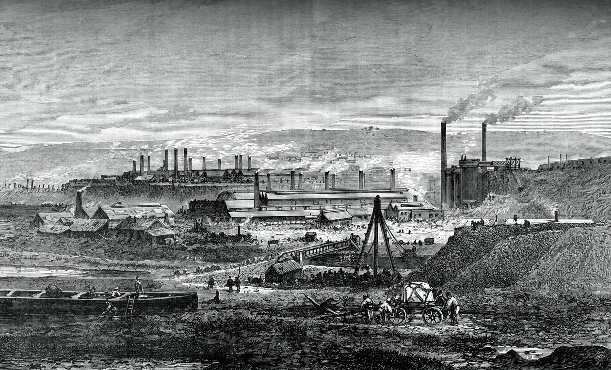 أعمال الصلب Landore Siemens ، c1880 بواسطة غير معروف