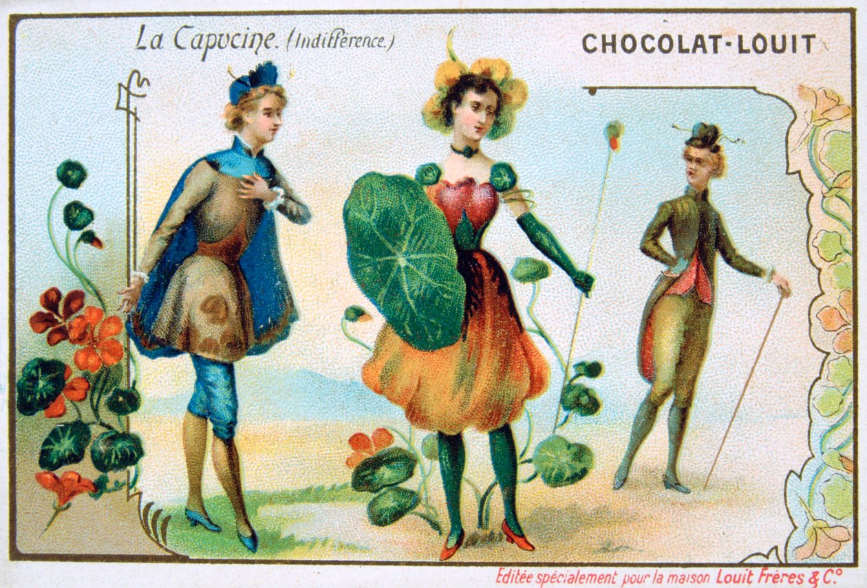 لغة الزهور ، Nasturtium ، اللامبالاة ، c1900 بواسطة غير معروف