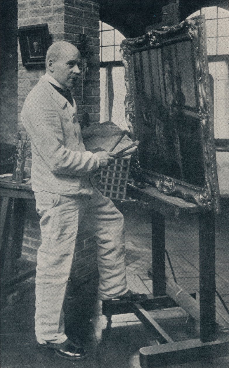 الراحل جاستون لا توش في مرسمه ، c1913. بواسطة غير معروف