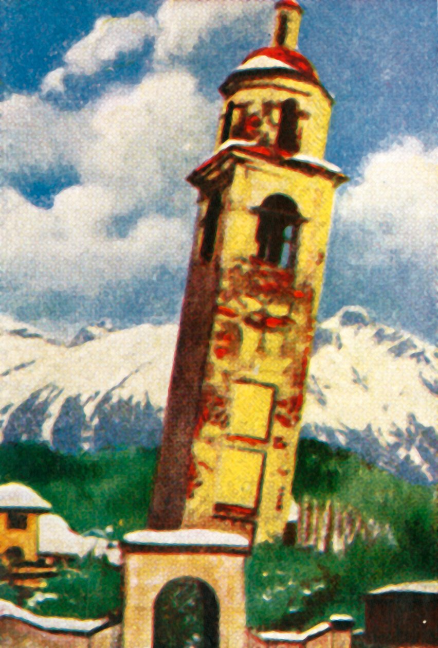 برج سان موريتز المائل ، c1928. بواسطة غير معروف