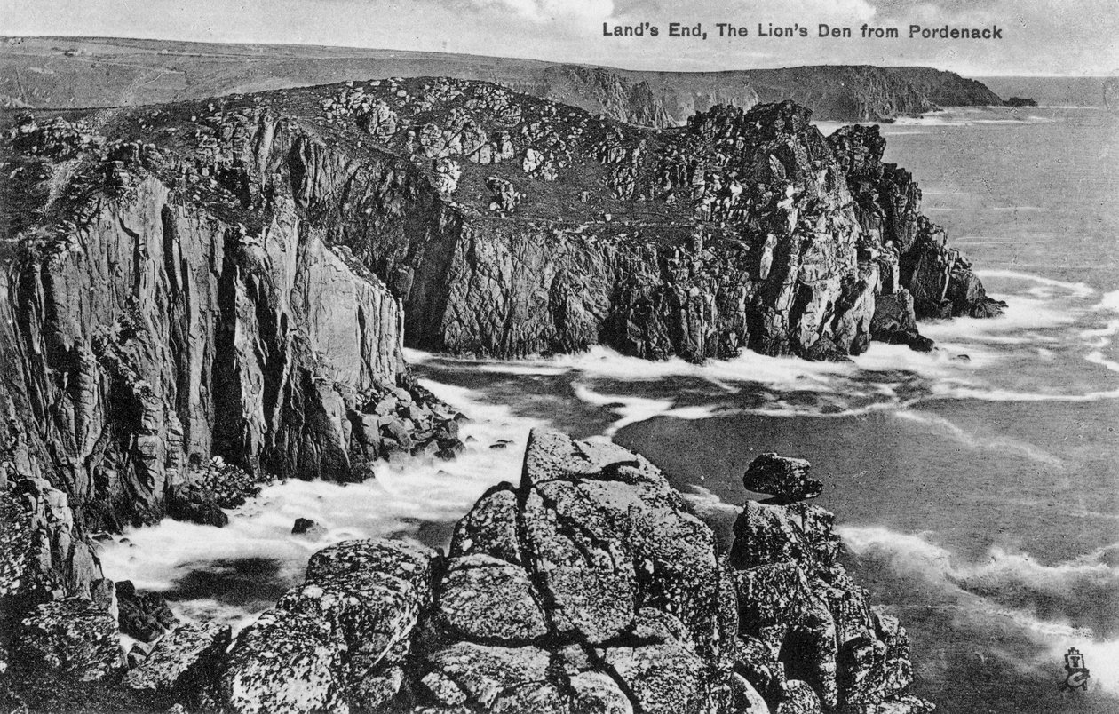 The Den Den من Pordenack ، Lands End ، Cornwall ، أوائل القرن العشرين بواسطة غير معروف