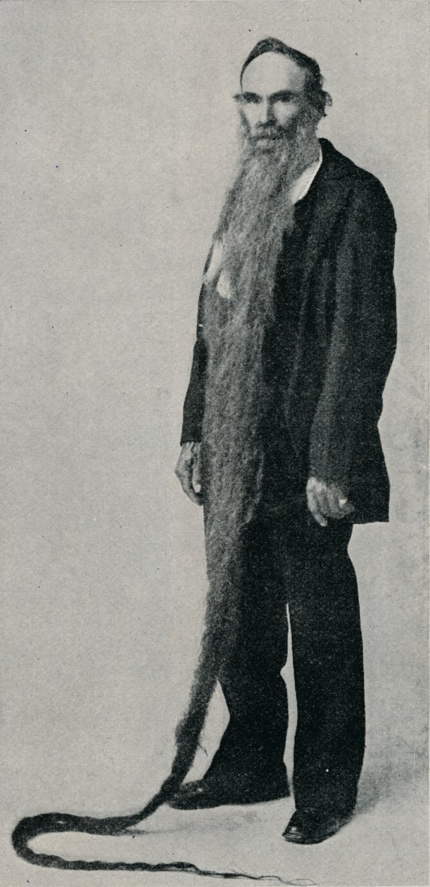 أطول لحية مسجلة ، 1896 ، 1910 بواسطة غير معروف