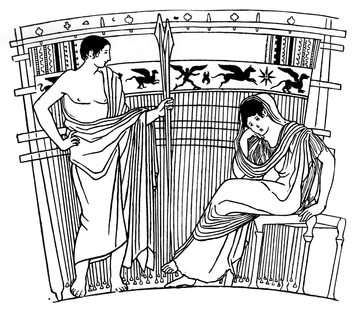 The Loom of Penelope ، من Chuisi Vase ، Etruscan ، c400 BC 1930 بواسطة غير معروف