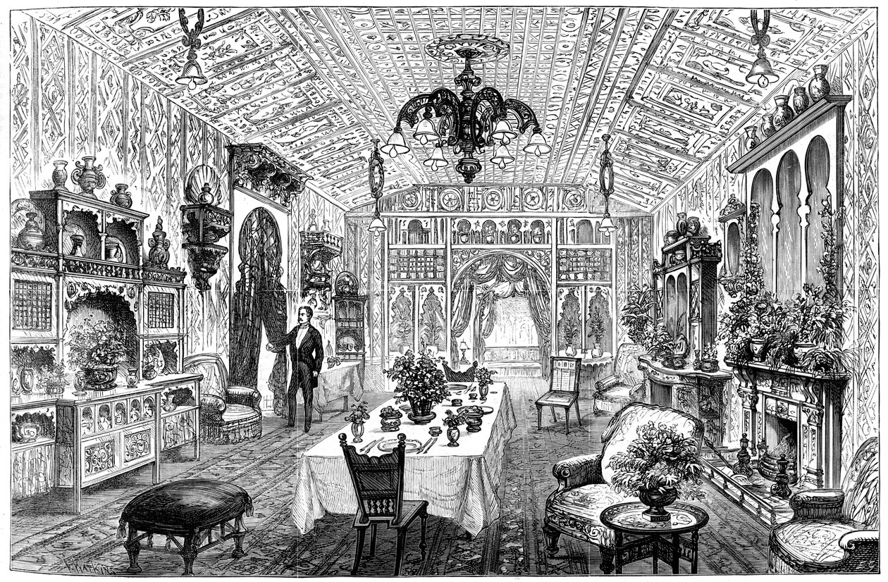 The Luncheon Room at the Town Hall ، برمنغهام ، غرب ميدلاندز ، 1887 بواسطة غير معروف