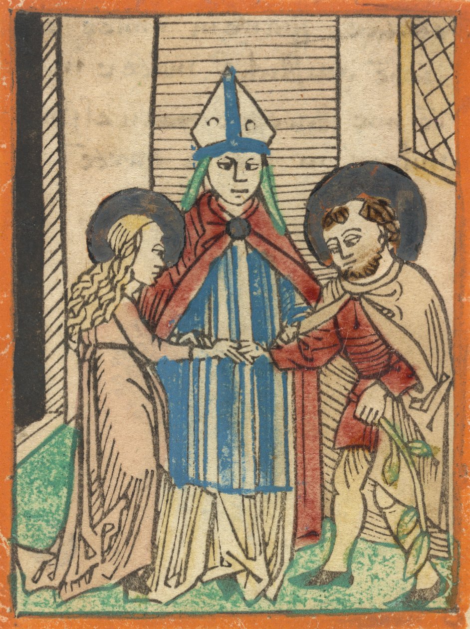 زواج العذراء 1480 - 1490. بواسطة غير معروف
