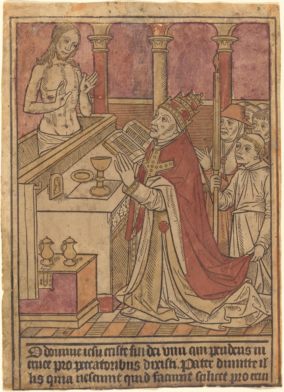 قداس القديس غريغوريوس ، ج. 1490. بواسطة غير معروف