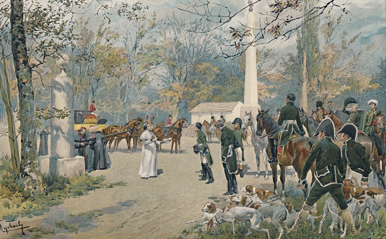 اجتماع نابليون وبيوس السابع في فونتينبلو ، 1813 ، 1896 بواسطة غير معروف
