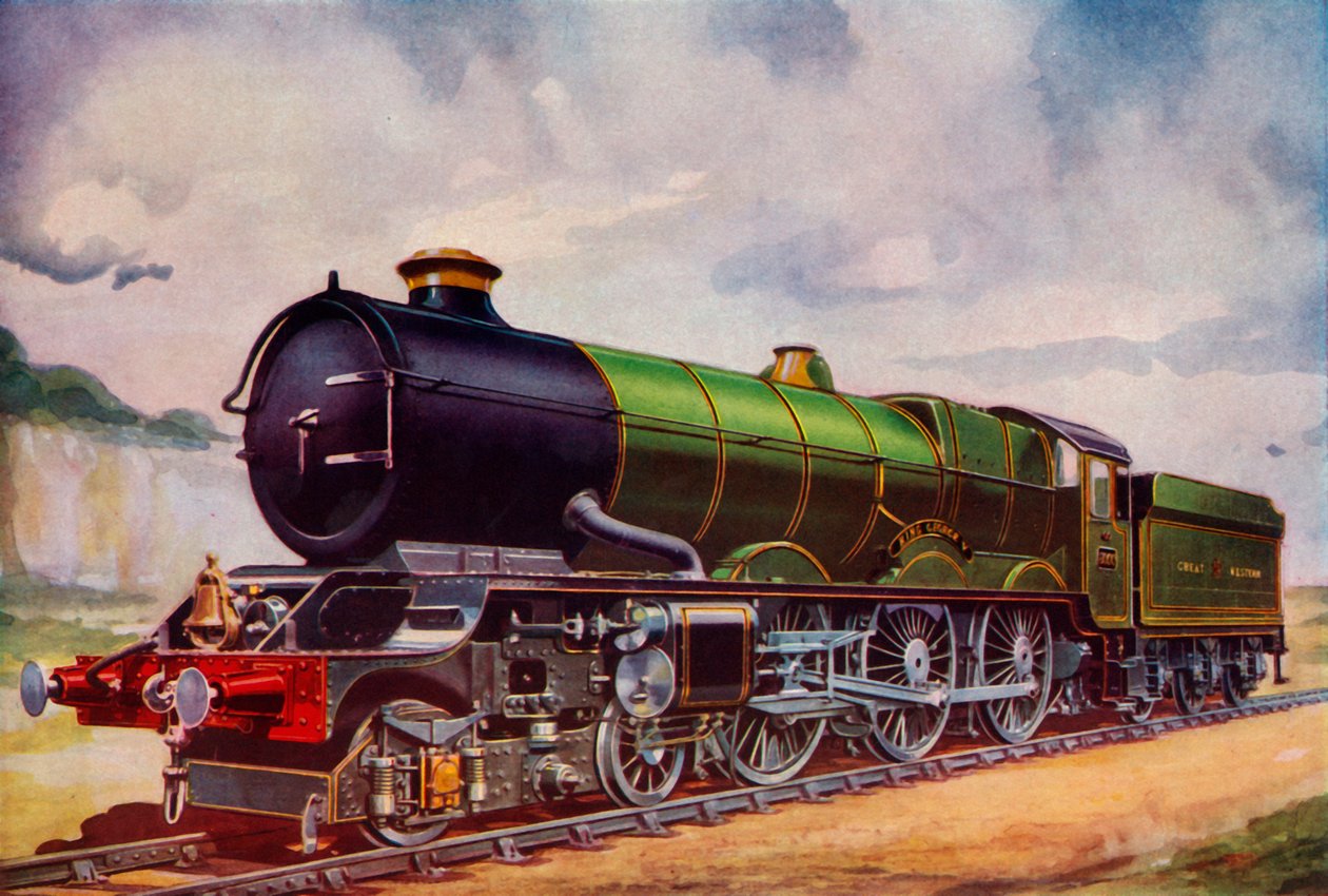 محرك Mighty Express للسكك الحديدية الغربية الكبرى ، 1935. بواسطة غير معروف