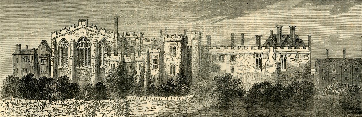 دير القديس يوحنا من القدس ، كليركينويل - منظر عام من الجنوب الشرقي ، c1872. بواسطة غير معروف