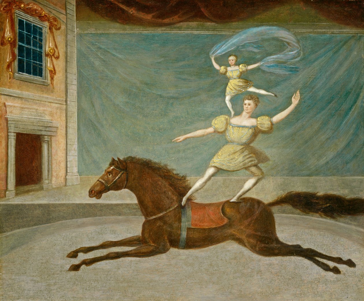 The Mounted Acrobats ، 1825 أو بعد ذلك. بواسطة غير معروف