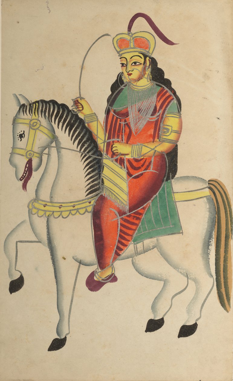 تمرد البطلة راني لاكشمي باي من Jhansi ، 1800s. بواسطة غير معروف