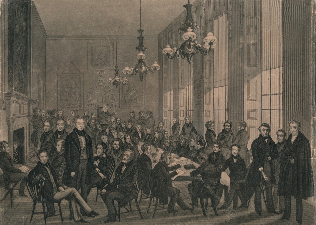 المؤتمر الوطني ... 4 فبراير 1839 في مقهى القهوة البريطانية. بواسطة غير معروف
