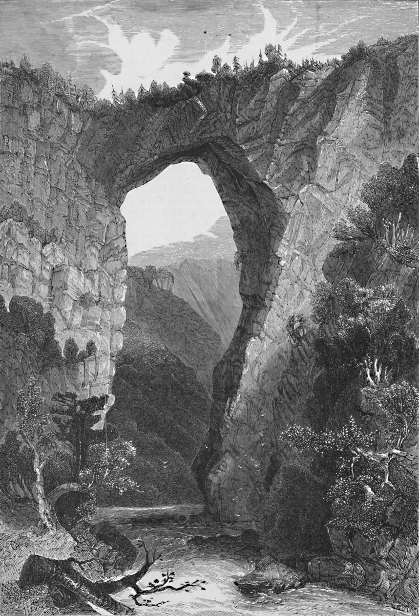 الجسر الطبيعي ، فيرجينيا ، 1883 بواسطة غير معروف