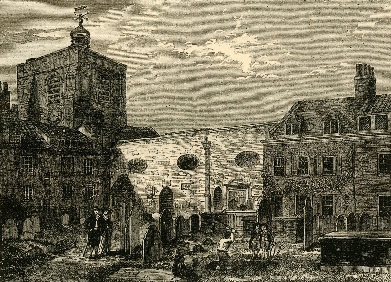 كنيسة سانت جيمس القديمة ، Clerkenwell ، c1872. بواسطة غير معروف