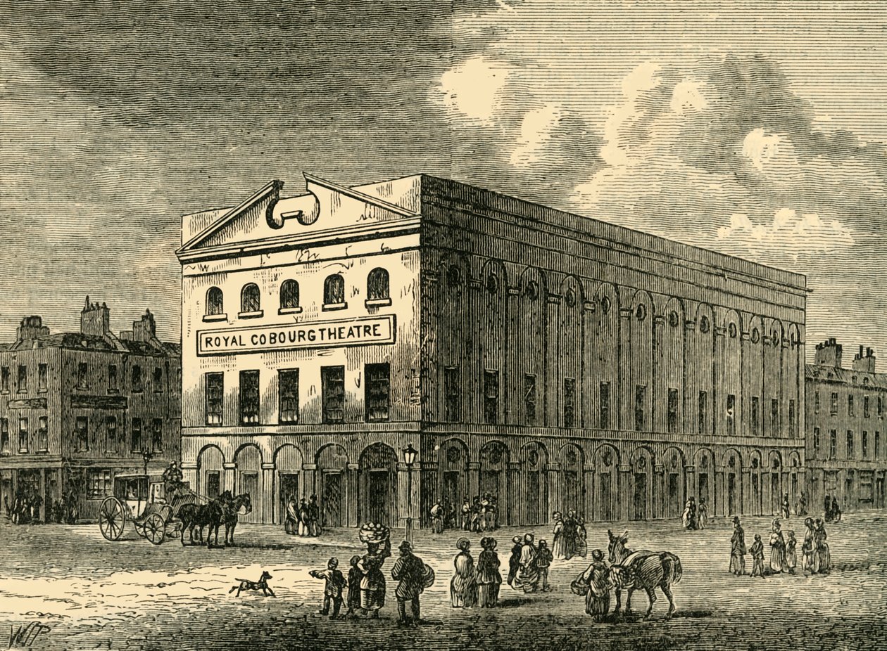 مسرح كوبورغ القديم عام 1820 ، c1878. بواسطة غير معروف