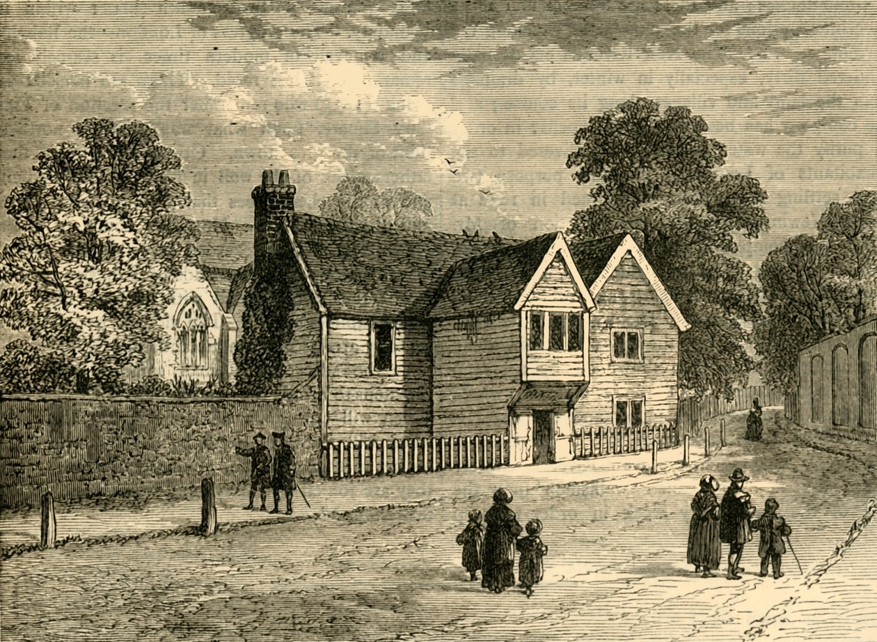 The Old Rectory ، ستوك نيوينجتون ، في عام 1858 ، c1876. بواسطة غير معروف