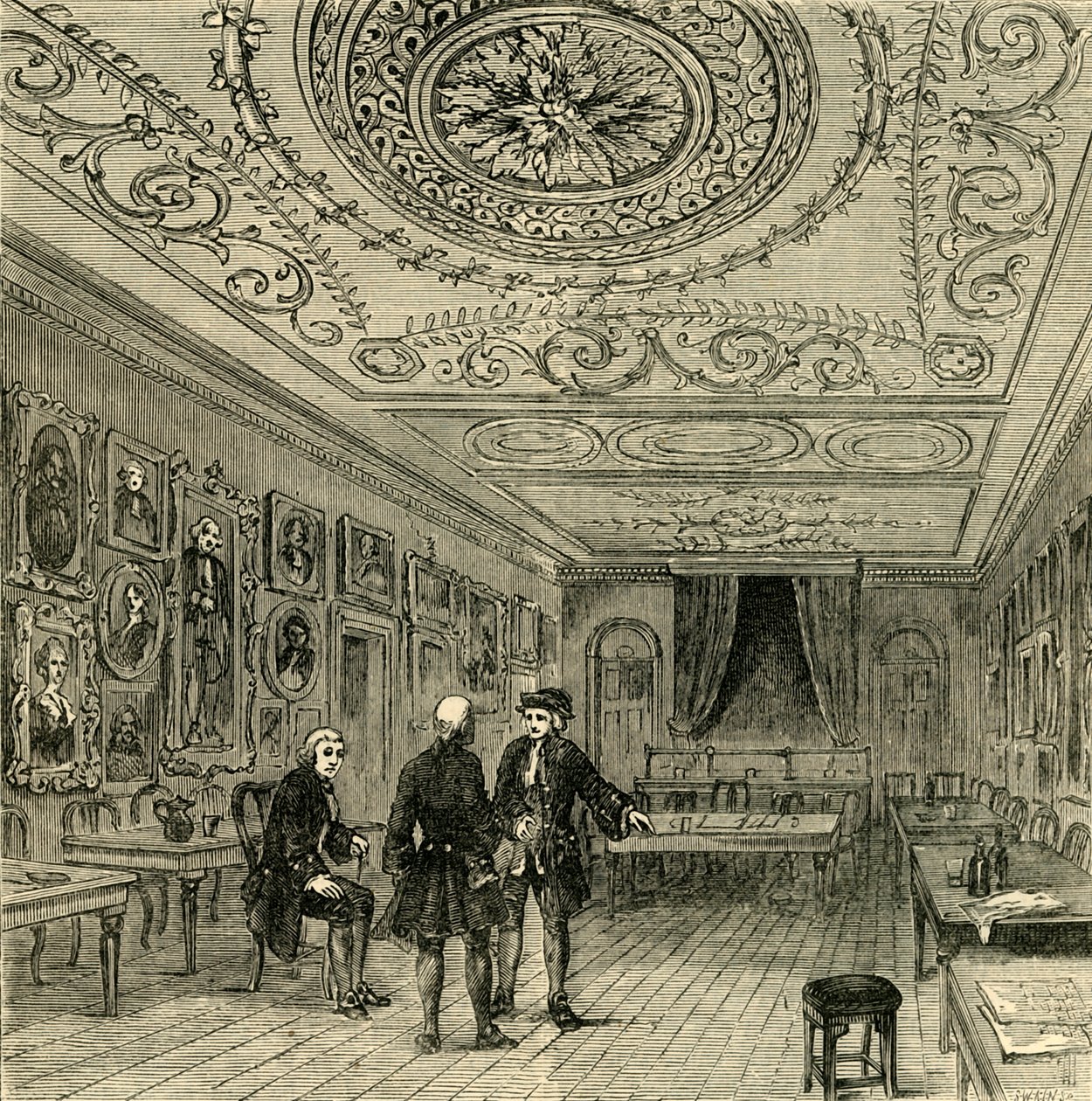 الغرفة القديمة في Evanss. ، 1881. بواسطة غير معروف