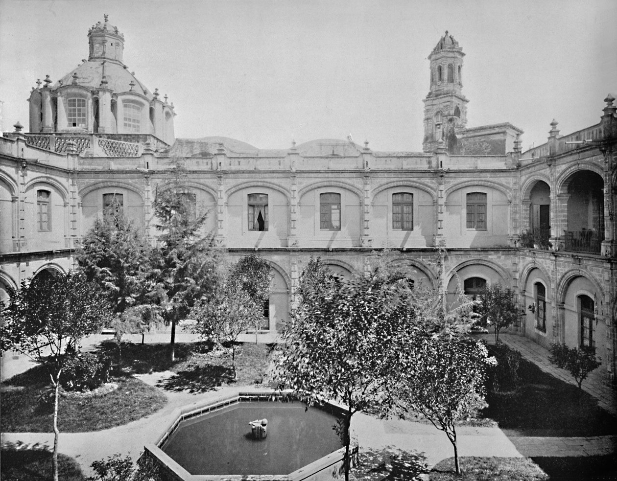 دير سان هيبوليتو القديم ، مدينة المكسيك ، c1897. بواسطة غير معروف