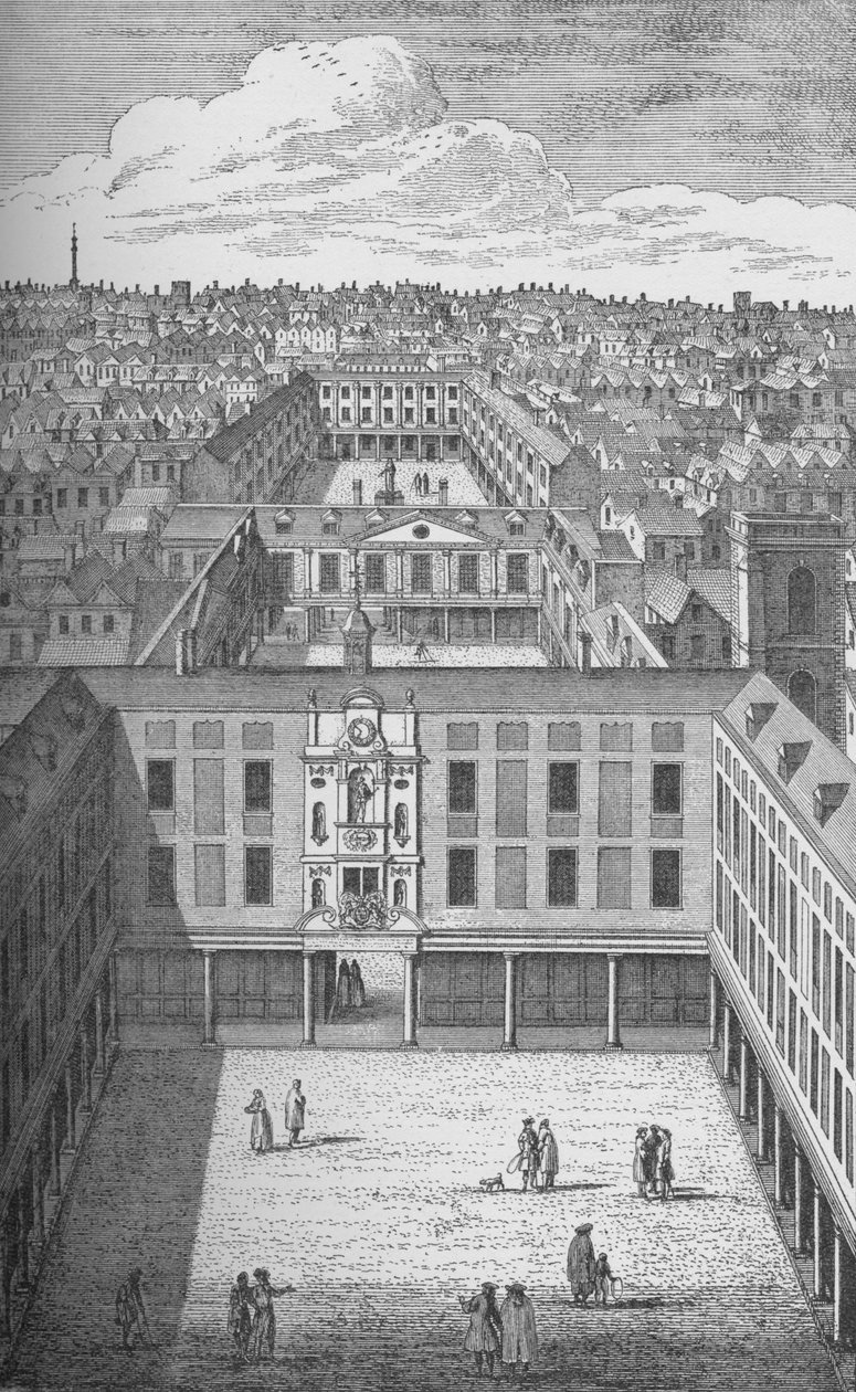 مستشفى سانت توماس القديم في برموندسي ، التي حلت محل المباني الرهبانية السابقة في عام 1701 ، بواسطة غير معروف
