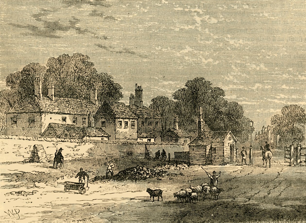 The Old Turnpike ، كنسينغتون ، في عام 1820 ، c1876. بواسطة غير معروف