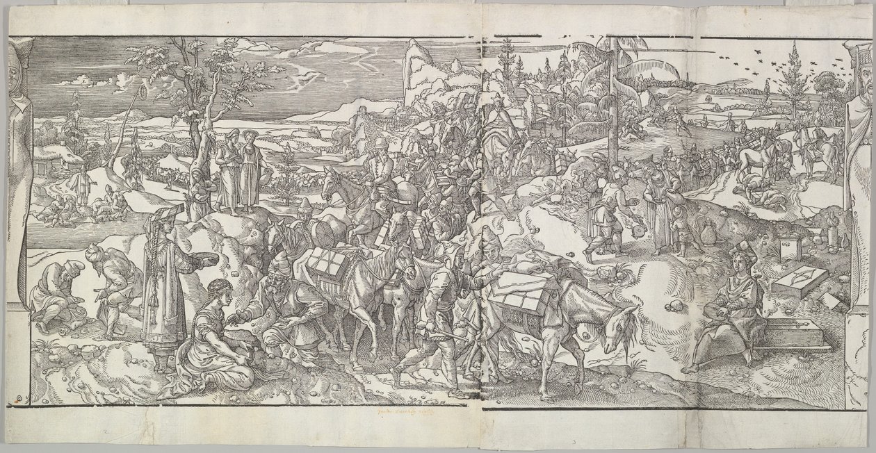 مرور قافلة من إفريز Ces Moeurs et fachons de faire de Turcz Customs ...، 1553. بواسطة غير معروف