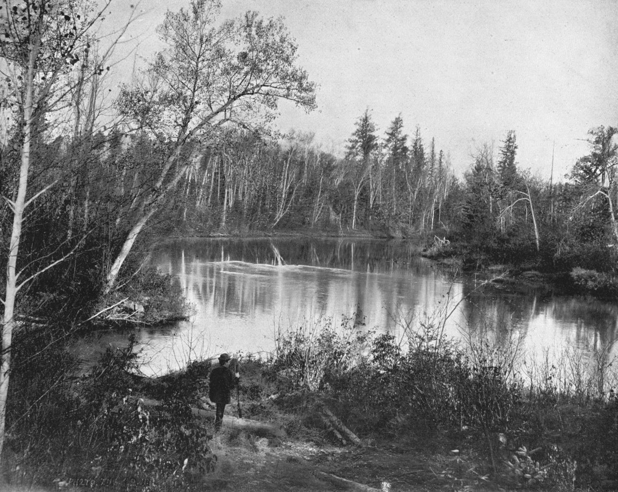The Peshtigo River، Wisconsin، USA، c1900. بواسطة غير معروف