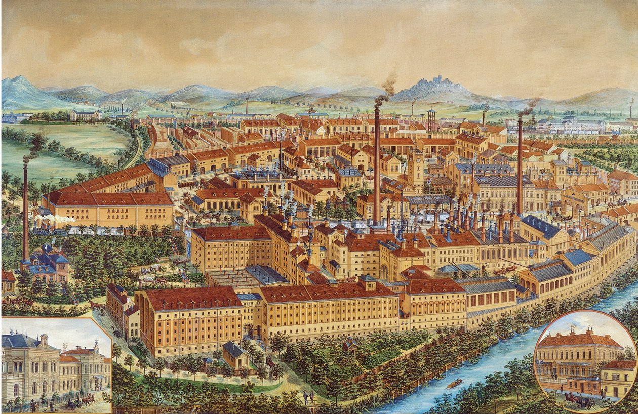 The Pilsner Urquell Brewery in Pilsen ، 1900s-1910s بواسطة غير معروف
