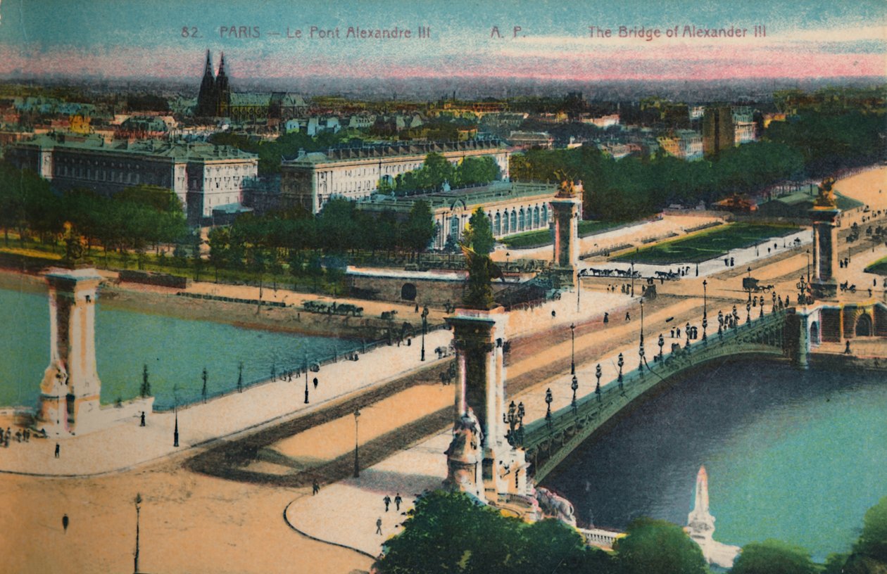 جسر الإسكندر الثالث ، باريس ، c1920 بواسطة غير معروف