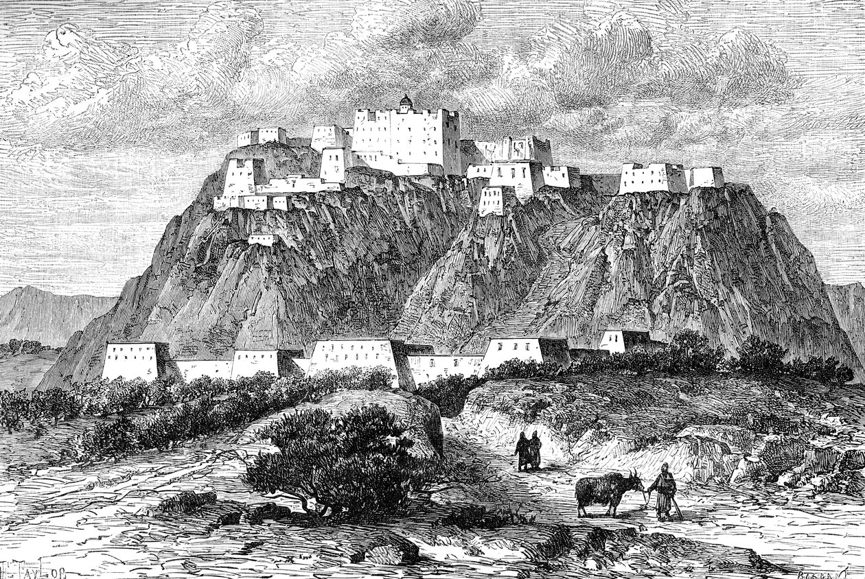 قصر بوتالا في لاسا ، التبت ، في القرن السابع عشر ، c1890 بواسطة غير معروف