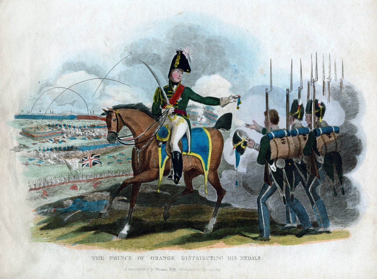 أمير أورانج يوزع ميدالياته ، 1815 بواسطة غير معروف