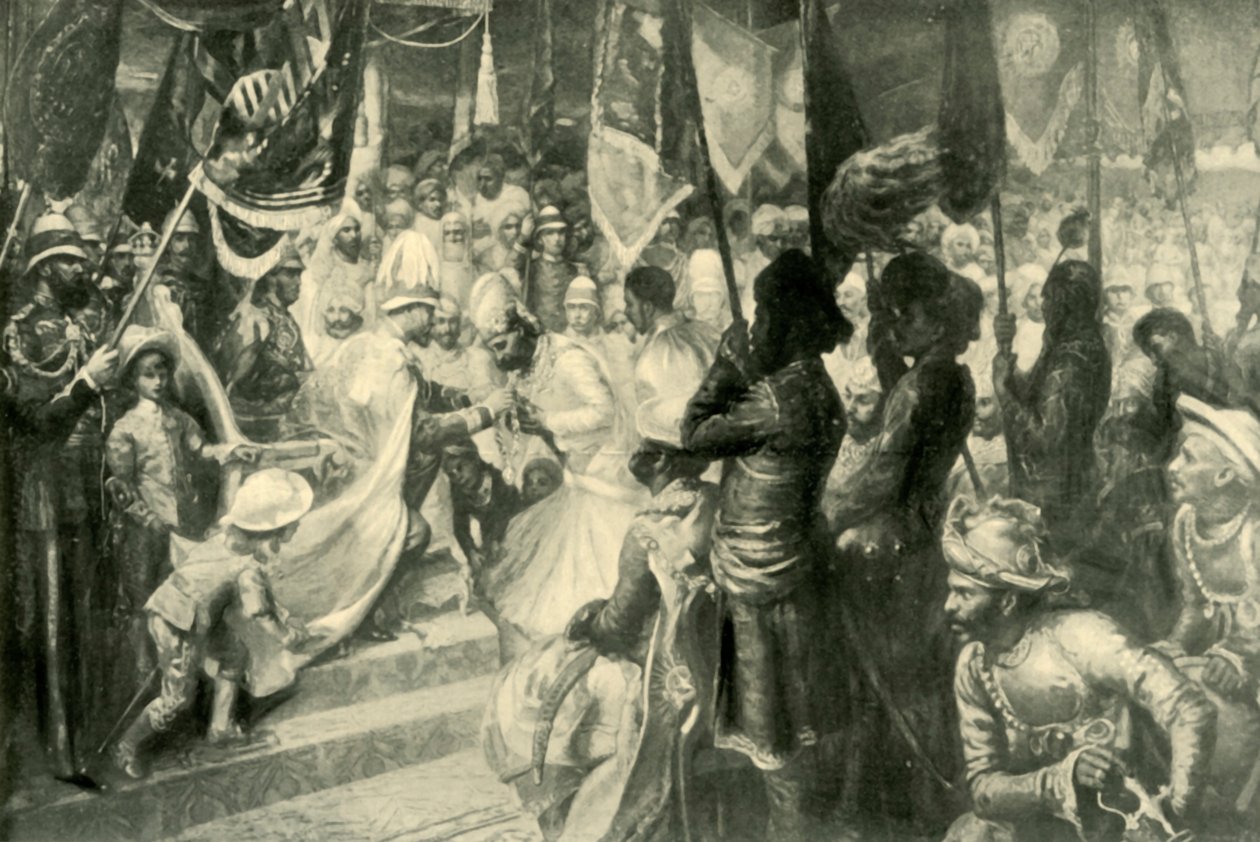 أمير ويلز يمنح وسام نجمة الهند في كلكتا ، 1901. بواسطة غير معروف