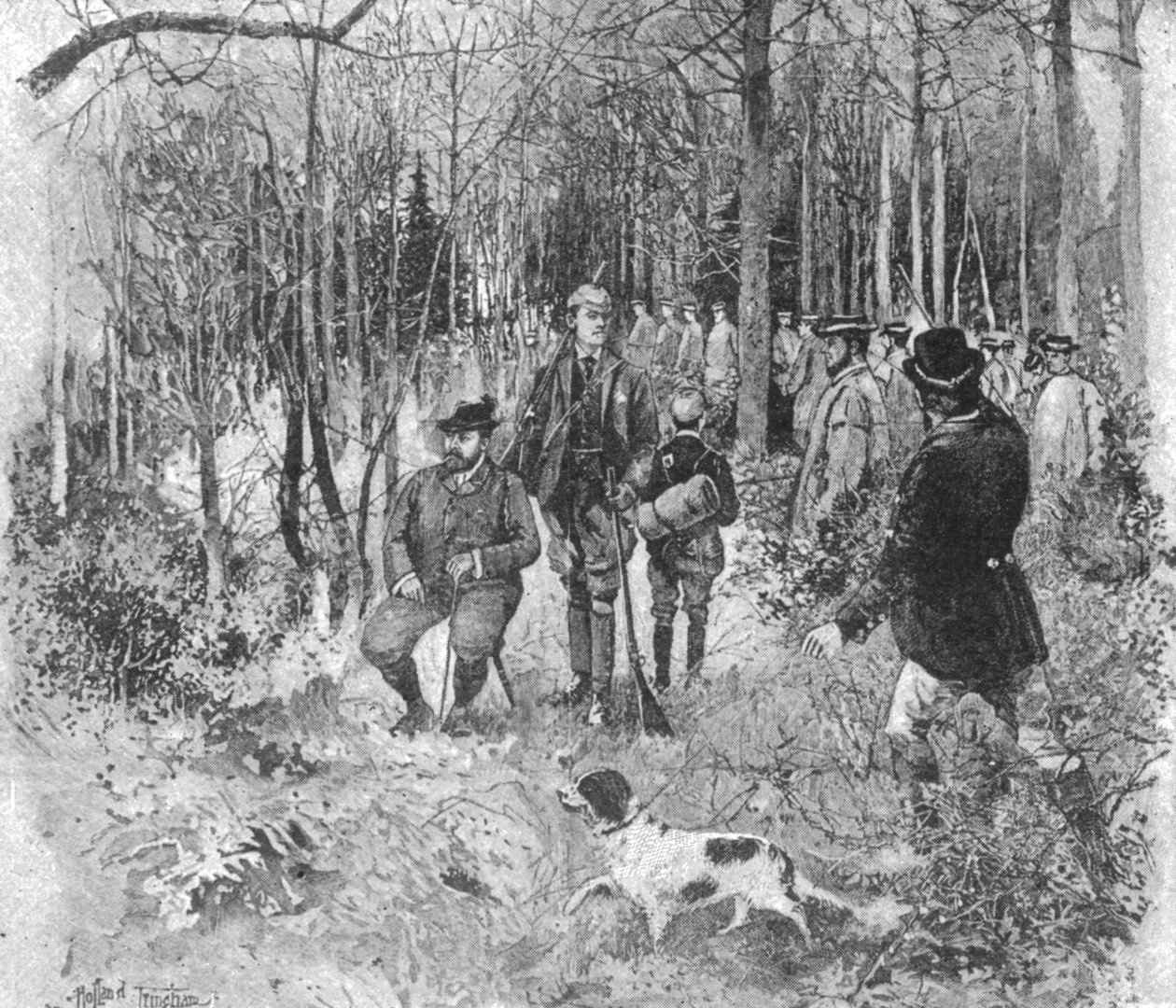 أمير ويلز الدراج - الرماية في Sandringham ، 1893 ، 1901. بواسطة غير معروف