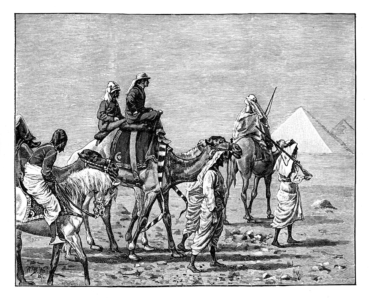 أمير ويلز في الأهرامات ، c1861 بواسطة غير معروف
